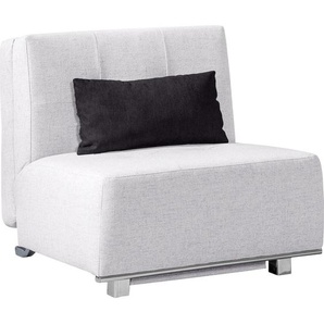 Livetastic Schlafsessel, Weiß, Hellgrau, Textil, Uni, 84x88x103 cm, Fußauswahl, Stoffauswahl, Liegefunktion, Wohnzimmer, Sessel, Schlafsessel