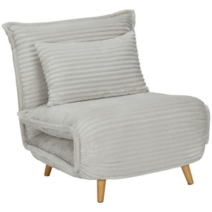 Livetastic Schlafsessel, Weiß, Textil, Kautschukholz, Sperrholz, 76x85x83 cm, Wohnzimmer, Sessel, Schlafsessel