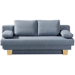 Livetastic Schlafsofa , Blau, Braun , Textil , Buche , meliert , Füllung: Polyurethan (Pur) , 191x88x85 cm , Schlafen auf Sitzhöhe , Kinder & Jugendmöbel, Jugendmöbel, Jugendsofas