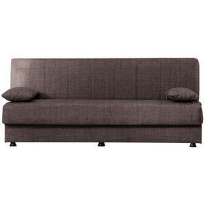Livetastic Schlafsofa, Braun, Textil, 3-Sitzer, 190x82x82 cm, Wohnzimmer, Sofas & Couches, Schlafsofas, Klappsofas