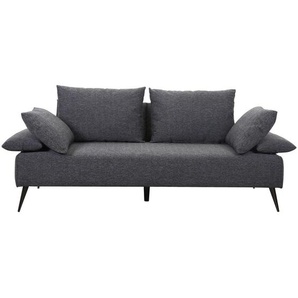 Livetastic Schlafsofa, Dunkelgrau, Textil, 3-Sitzer, Füllung: Polyester, 207x85x90 cm, Relaxfunktion, Schlafen auf Sitzhöhe, Kinder- & Jugendzimmer,