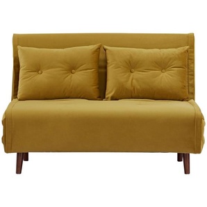 Livetastic Schlafsofa, Gelb, Textil, Birke, vollmassiv, 1-Sitzer, Füllung: Polyester, 122x81x88 cm, Bsci, Liegefunktion, Kinder- & Jugendzimmer,