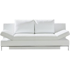 Livetastic Schlafsofa, Weiß, Leder, Echtleder, Rindleder, 3-Sitzer, Füllung: Polyester, 203x83x90 cm, Bettkasten erhältlich, Lederauswahl, Stoffauswahl, Schlafen auf Sitzhöhe, Rücken echt, Wohnzimmer, Sofas & Couches, Wohnlandschaften, Ledersofas