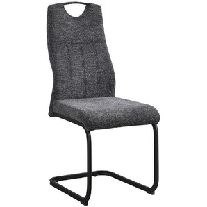 Livetastic Schwingstuhl, Anthrazit, Schwarz, Holz, Metall, Textil, Pappel, Sperrholz, C-Form, 45x101x58 cm, Esszimmer, Stühle, Esszimmerstühle,