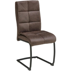 Livetastic Schwingstuhl, Braun, Metall, Textil, U-Form, 38x97x45 cm, Esszimmer, Stühle, Esszimmerstühle, Schwingstühle