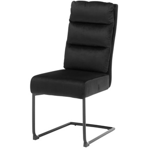 Livetastic Schwingstuhl, Schwarz, Metall, Textil, Rundrohr, 46x98x65 cm, Esszimmer, Stühle, Esszimmerstühle, Schwingstühle