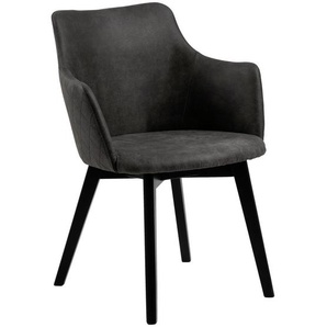 Livetastic Sessel, Anthrazit, Schwarz, Textil, Eiche, 62x80x59 cm, Stoffauswahl, Wohnzimmer, Sessel, Polstersessel