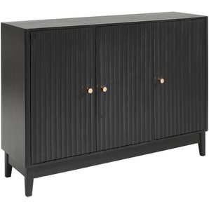 Livetastic Sideboard, Schwarz, Holzwerkstoff, Kiefer, massiv, 1 Fächer, 120x85x35 cm, Schlafzimmer, Schlafzimmer Kommoden