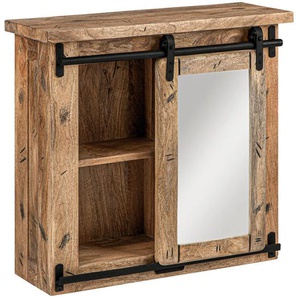 Livetastic Spiegelschrank Dickenson, Honig, Holz, Mangoholz,Mangoholz,Mangoholz,Mangoholz, 1 Fächer, 68x64x23 cm, Badezimmer, Badezimmerspiegel,