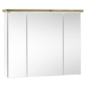 Livetastic Spiegelschrank, Holzwerkstoff, 3 Fächer, 84x70x24 cm, Badezimmer, Badezimmerspiegel, Spiegelschränke