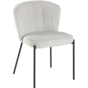 Livetastic Stuhl, Beige, Holz, Metall, Textil, Pappel, Sperrholz, Rundrohr, 55x79x59 cm, Bsci, Esszimmer, Stühle, Esszimmerstühle, Vierfußstühle