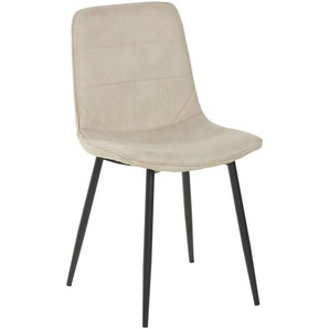 Livetastic Stuhl, Beige, Metall, Textil, konisch, 47x84x52 cm, Stühle