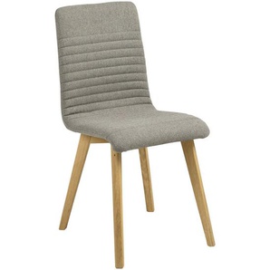 Livetastic Stuhl, Eiche, Hellgrau, Holz, Textil, Eiche, massiv, rund, 42x90x43 cm, Esszimmer, Stühle, Esszimmerstühle, Vierfußstühle