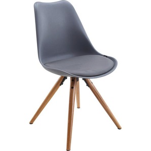 Livetastic Stuhl, Grau, Natur, Kunststoff, Textil, Eiche, massiv, konisch, 48.5x85x55 cm, Esszimmer, Stühle, Esszimmerstühle, Schalenstühle