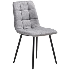 Livetastic Stuhl, Grau, Schwarz, Metall, Textil, konisch, 44.5x86x54.5 cm, Esszimmer, Stühle, Esszimmerstühle