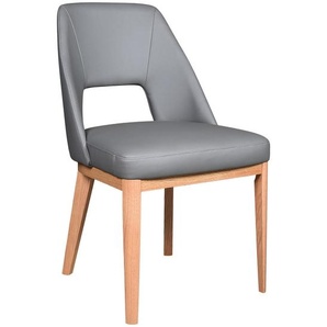 Livetastic Stuhl, Holz, Leder, Echtleder, Rindleder, Eiche, Hartholz, 51x88x58 cm, Esszimmer, Stühle, Esszimmerstühle