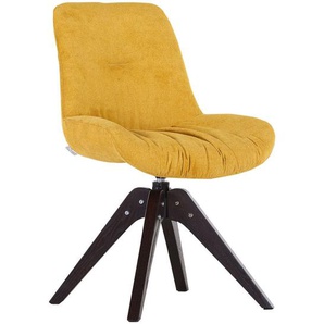 Livetastic Stuhl , Schwarz, Currygelb , Holz, Textil , Eiche , Drehkreuz , 55x84x60 cm , Esszimmer, Stühle, Esszimmerstühle