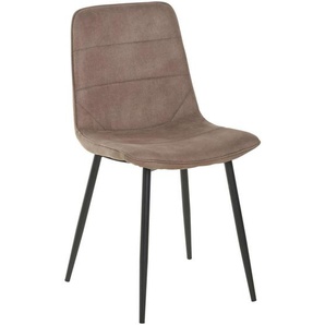 Livetastic Stuhl, Taupe, Metall, Textil, konisch, 47x84x52 cm, Esszimmer, Stühle, Esszimmerstühle, Vierfußstühle