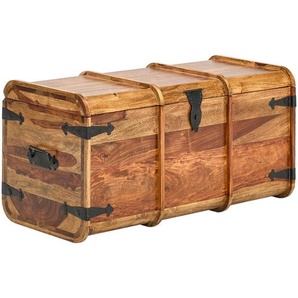 Livetastic Truhe, Sheesham, Holz, Sheesham, Hartholz, Holz, 1 Fächer, 100x50x50 cm, Ordnen & Aufbewahren, Truhen