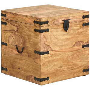 Livetastic Truhe, Sheesham, Holz, Sheesham, Hartholz, Holz, 1 Fächer, 48x48x48 cm, Ordnen & Aufbewahren, Truhen