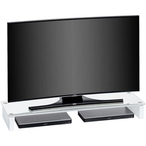 Livetastic Tv-Aufsatz, Weiß, Glas, 110x12.2x35 cm, Wohnzimmer, TV Möbel, TV-Aufsätze