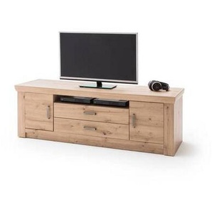 Livetastic Tv-Element, Eiche, Holzwerkstoff, 2 Schubladen, 180x60x55 cm, Made in EU, Wohnzimmer, TV Möbel, TV-Elemente