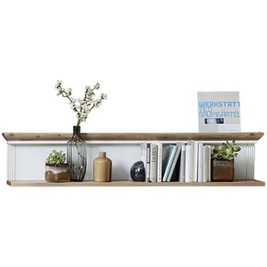 Livetastic Wandboard, Weiß, Eiche, Holzwerkstoff, 142x29x20 cm, Made in EU, Wohnzimmer, Regale, Wandboards