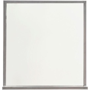 Livetastic Wandspiegel, Weiß, Chrom, Holz, Glas, Mangoholz, massiv, rechteckig, 62x66x16 cm, Ablage, Badezimmer, Badezimmerspiegel, Beleuchtete Spiegel