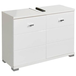 Livetastic Waschbeckenunterschrank, Weiß, Holzwerkstoff, 1 Fächer, 80x57x31 cm, Made in EU, stehend, Badezimmer, Badezimmerschränke,