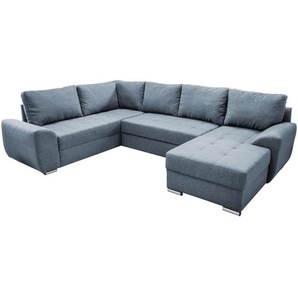 Livetastic Wohnlandschaft , Blau , Textil , Uni , U-Form , 292x218 cm , Made in EU , Liegefunktion , Wohnzimmer, Sofas & Couches, Wohnlandschaften, Wohnlandschaften in U-Form