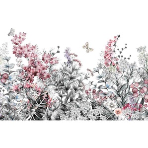 living walls Fototapete Blumenwiese Vlies, glatt, (1 St), Vlies, Wand, Schräge
