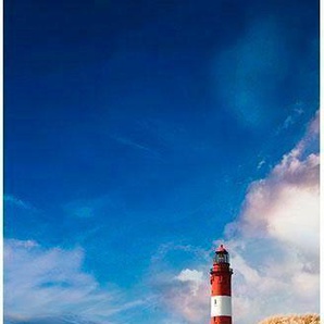 living walls Fototapete Leuchtturm Sylt, glatt, (1 St), Vlies, Wand, Schräge