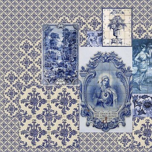 living walls Fototapete Walls by Patel Azulejos 1, glatt, (5 St), Vlies, Wand, Schräge