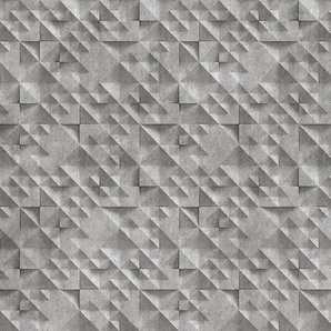 LIVING WALLS Fototapete Walls by Patel Concrete 2 Tapeten Vlies, Wand, Schräge Gr. B/L: 5 m x 2,5 m, grau (grau, schwa) Fototapeten Tapeten