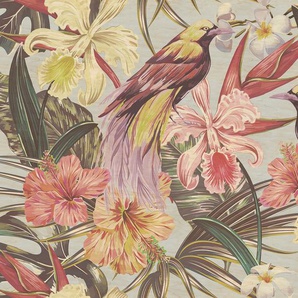LIVING WALLS Fototapete Walls by Patel Exotic Birds 1 Tapeten Vlies, Wand, Schräge Gr. B/L: 4 m x 2,7 m, beige (beige, rosa) Fototapeten