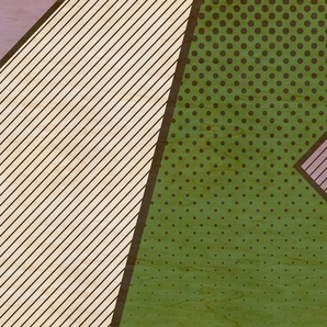 LIVING WALLS Fototapete Walls by Patel Pattern Play 3 Tapeten Vlies, Wand, Schräge Gr. B/L: 4 m x 2,7 m, beige (beige, grün) Fototapeten