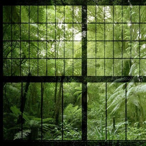 living walls Fototapete Walls by Patel Rainforest 2, glatt, (4 St), Vlies, Wand, Schräge
