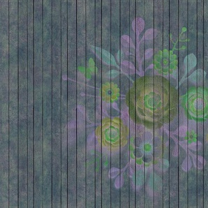 living walls Fototapete Walls by Patel Spray Bouquet 2, glatt, (4 St), Vlies, Wand, Schräge