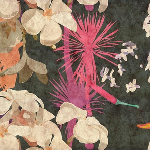 LIVING WALLS Fototapete Walls by Patel Vintage Bouquet 2 Tapeten Vlies, Wand, Schräge Gr. B/L: 5 m x 2,7 m, beige (beige, schw) Fototapeten
