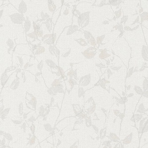 LIVING WALLS Vliestapete Hygge Tapeten Landhaus Tapete Blumen Gr. B/L: 0,53 m x 10,05 m, beige (creme, grau) Vliestapeten Tapeten