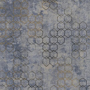 LIVING WALLS Vliestapete New Walls Urban Grace geometrisch grafisch Tapeten Geometrische Tapete Design Gr. B/L: 0,53 m x 10,05 m, Rollen: 1 St., silberfarben Vliestapeten Tapeten