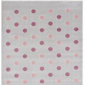 Livone Happy Rugs Confetti (120 x 180 cm) silbergrau/rosa