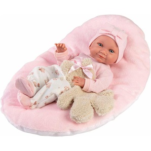 Llorens Babypuppe Nica mit Kissen, rosa, 40cm, Made in Europe