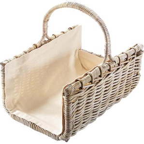 Aufbewahrungskorb LOCKER Aufbewahrungsboxen Gr. B/H/T: 71 cm x 50 cm x 39 cm, beige (natur) Flechtkorb Korbware Körbe Boxen Aufbewahrungsboxen