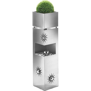 Blumenständer LOCKER BULLET Pflanzgefäße Gr. B/H/T: 25 cm x 101 cm x 25 cm, silberfarben Blumentöpfe -kästen Pflanzgefäße