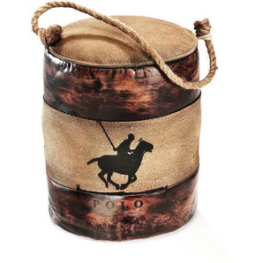 locker Dekofigur, rund, Canvas Leder