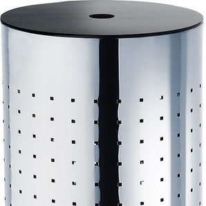 locker Wäschekorb, verchromtes Metall, Höhe 58 cm