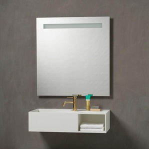 Badspiegel LOEVSCHALL Lökken Spiegel Gr. B/H/T: 80 cm x 85 cm x 3,5 cm, weiß Badspiegel Breite 80 cm
