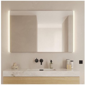 Loevschall LED-Lichtspiegel Lago Quadratisch, Badzimmerspiegel mit LED Beleuchtung, Verstellbarer Spiegel mit Licht, Dänisches Design