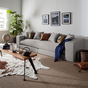 Bigsofa Winwick Webstoff Beige/Cappuccino Webstoff 295 x 68 x 122cm Modern